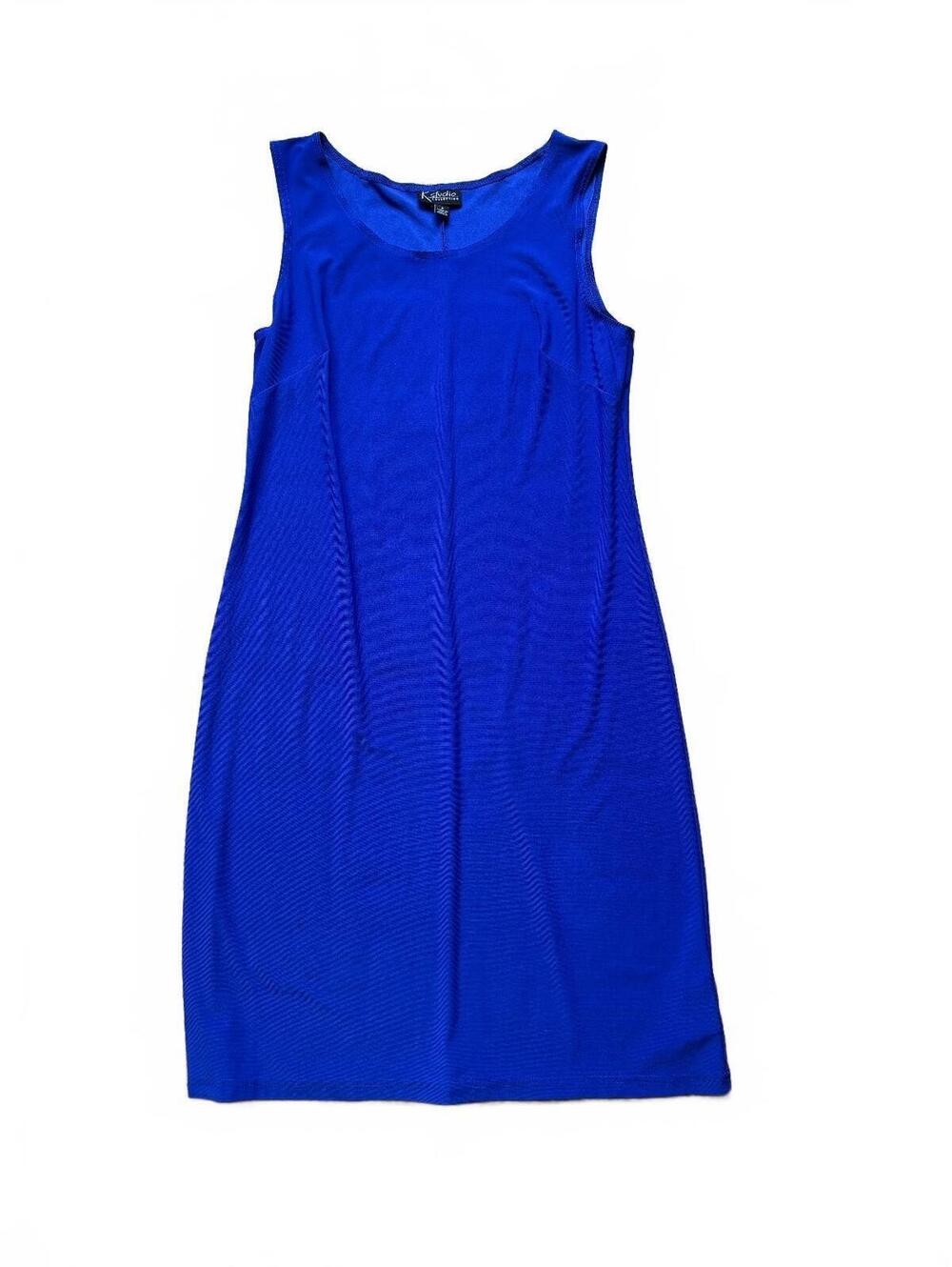 Cobalt Blue 90s Aesthetic Tank Midi Dress // K Studio Collection Size 8